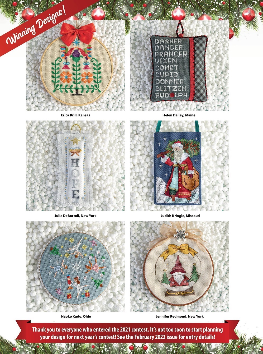 Журнал "Just CrossStitch - December" 2021