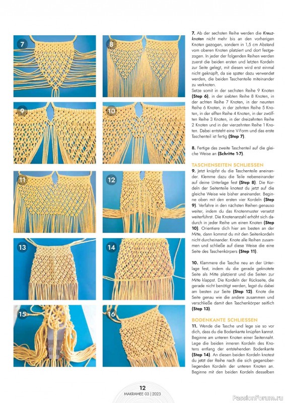 Коллекция проектов для рукодельниц в журнале «Sonderheft №3 2023 Makramee»