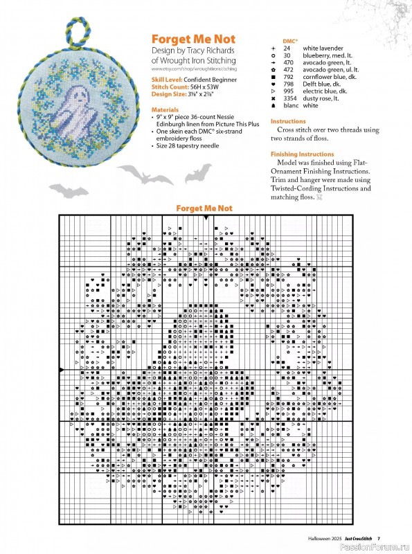 Коллекция вышивки в журнале «Just CrossStitch - Halloween 2025»