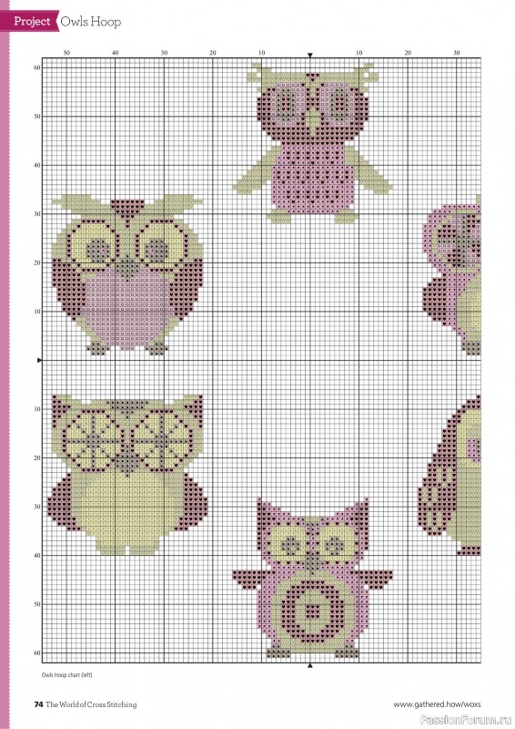 Коллекция вышивки в журнале «The World of Cross Stitching №350 2024»