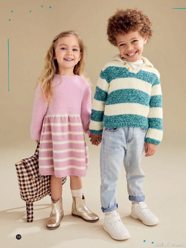 Вязаные модели для детей в журнале «Kinder Maschenmode №3 2025»