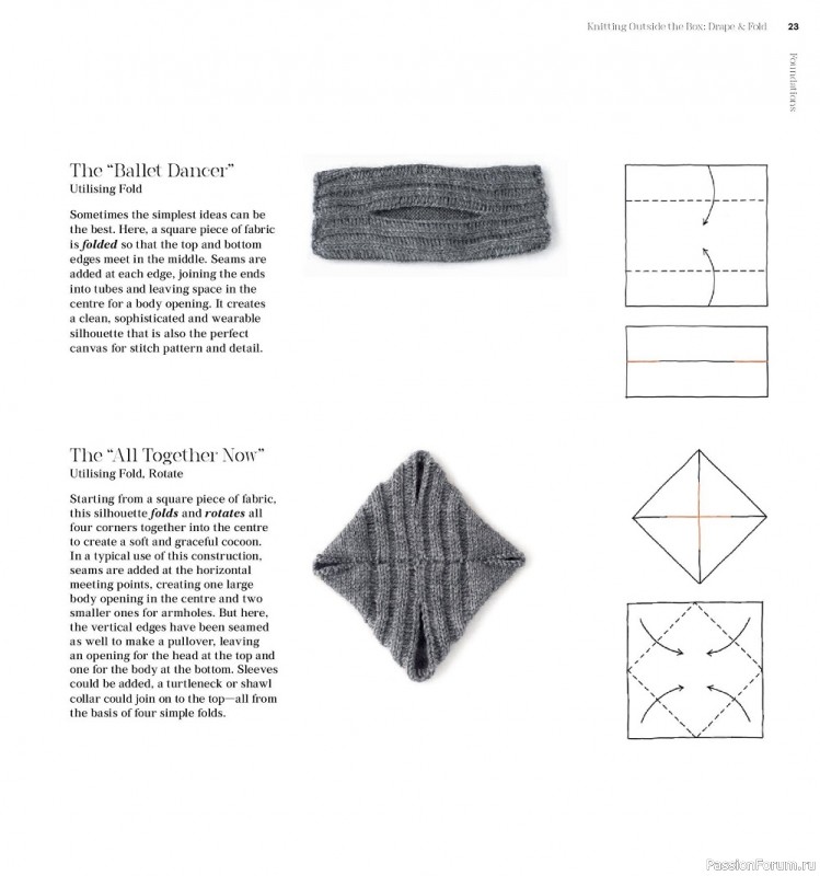 Вязаные модели спицами в журнале «Knitting Outside the Box: Drape & Fold»