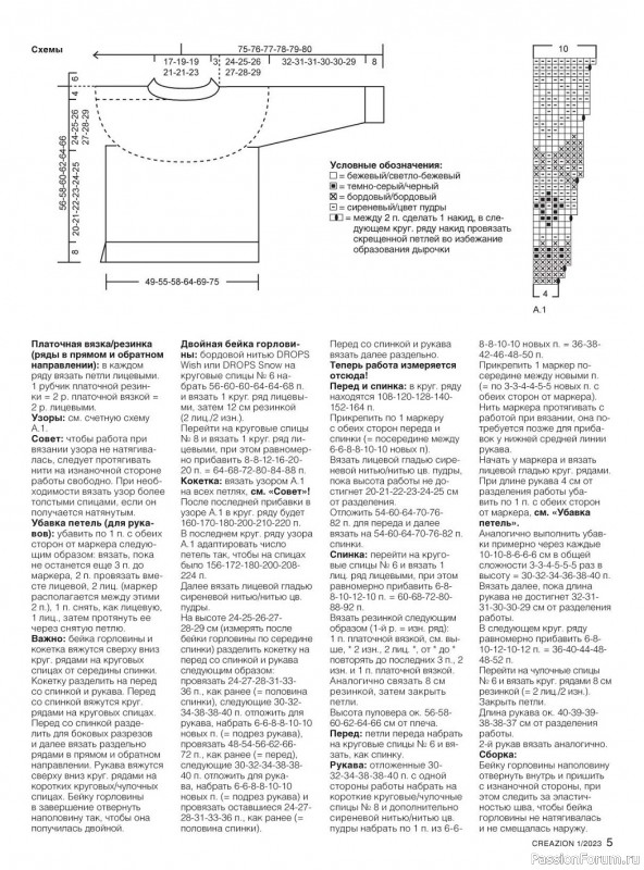 Вязаные модели в журнале «Creazion №1 2023»