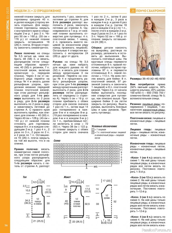 Вязаные модели в журнале «Модное вязание №1 2023»