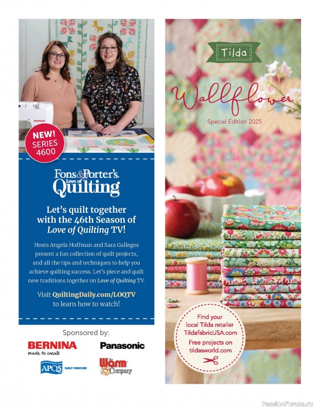 Коллекция проектов для рукодельниц в журнале «McCall's Quilting - Fall 2025»