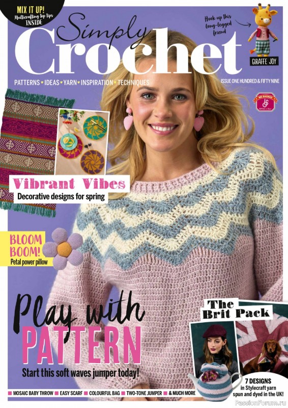 Вязаные проекты крючком в журнале «Simply Crochet №159 2025»