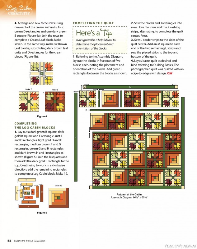 Коллекция проектов для рукодельниц в журнале «Quilter's World - Autumn 2025»