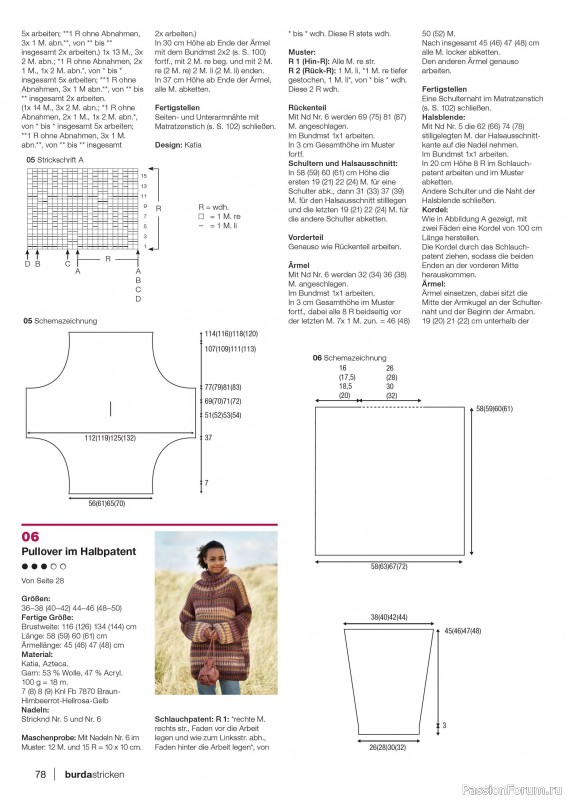Вязаные модели в журнале «Burda Stricken №4 2020»
