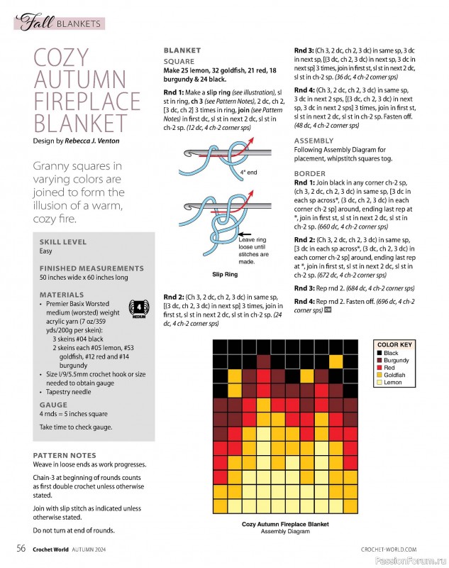 Вязаные проекты крючком в журнале «Crochet World - Autumn 2024»