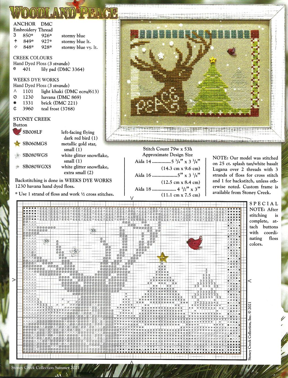 Вышивка крестом в журнале «Stoney Creek Cross Stitch Collection - Summer 2021»