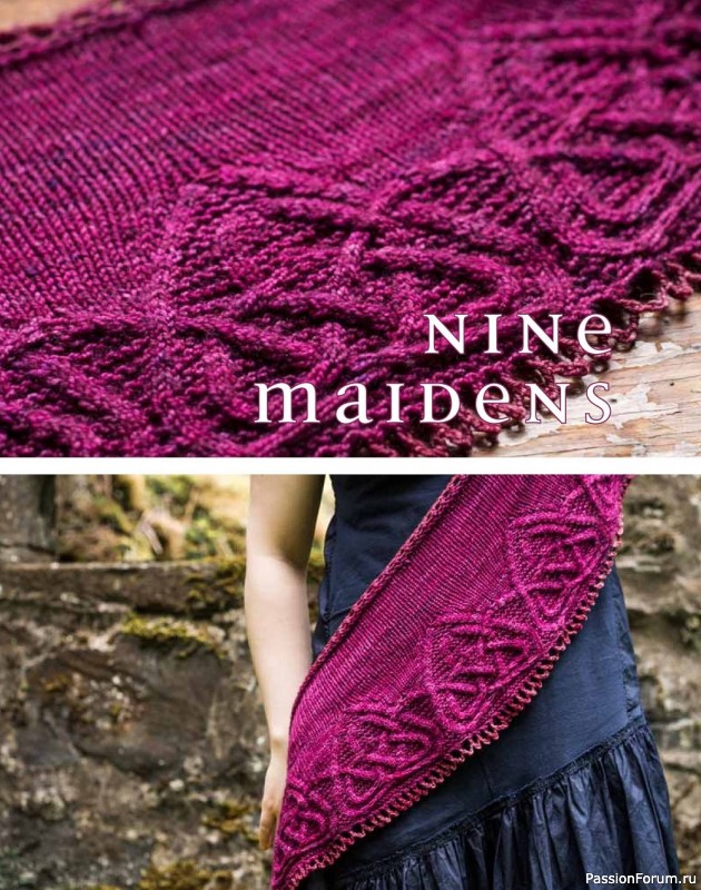 Коллекция узоров для шалей в книге «Celtic Cable Shawls»
