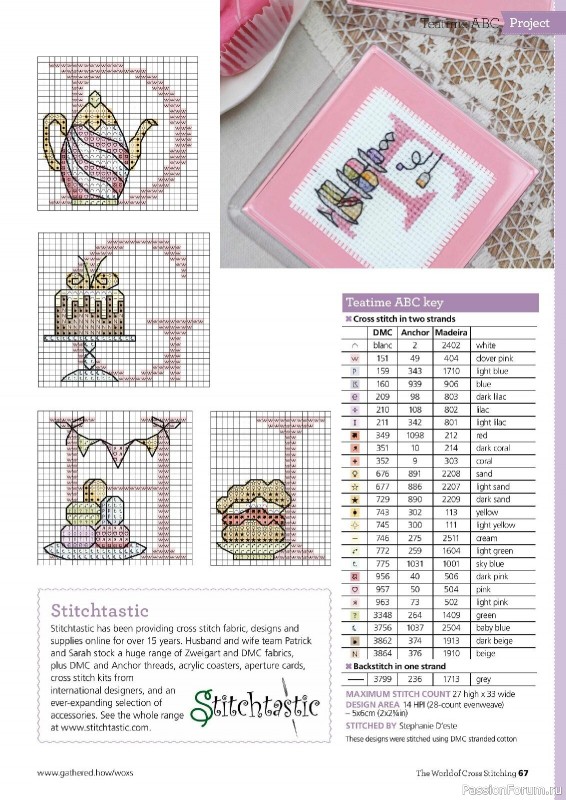 Коллекция вышивки в журнале «The World of Cross Stitching №322 2022»