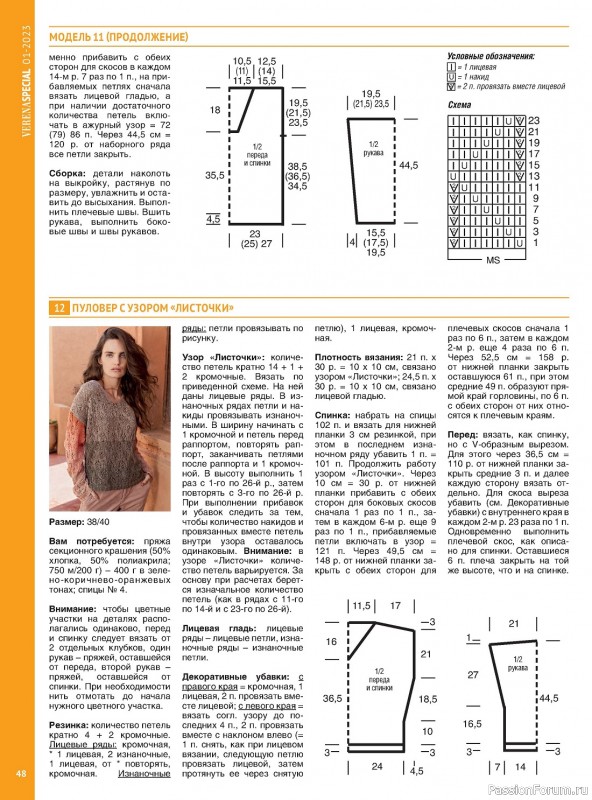 Вязаные модели в журнале «Модное вязание №1 2023»