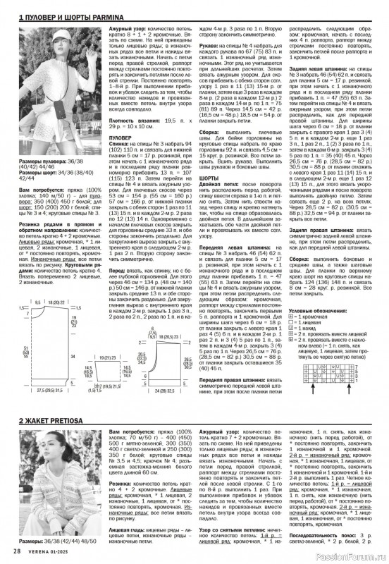 Вязаные модели в журнале «Verena №1 2025»