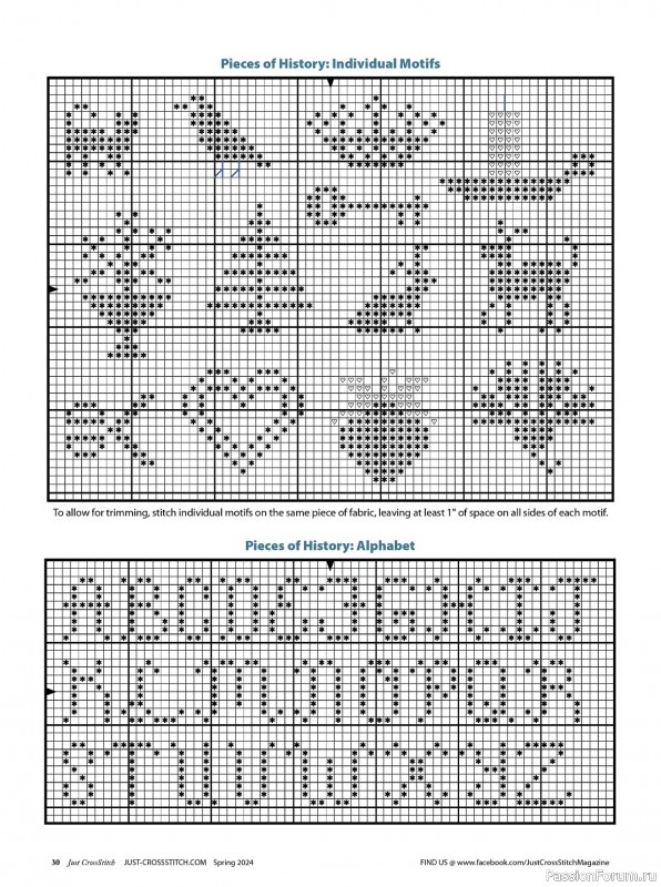 Коллекция вышивки в журнале «Just CrossStitch - Spring 2024»