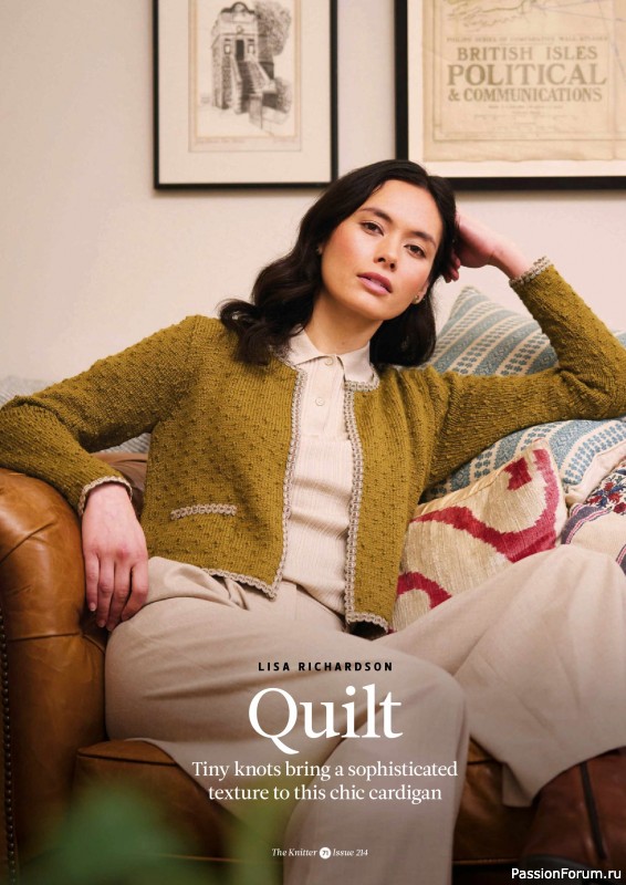 Вязаные проекты спицами в журнале «The Knitter №214 2025»