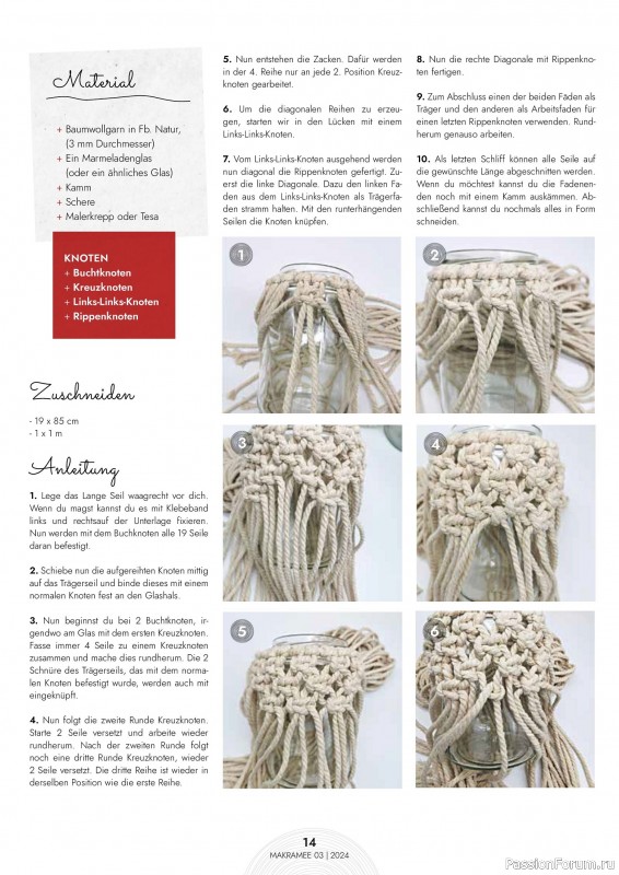 Коллекция проектов для рукодельниц в журнале «Hakeln Sonderheft - Makramee №3 2024»