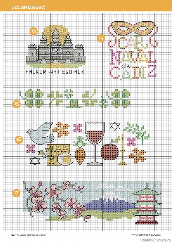 Коллекция вышивки в журнале «The World of Cross Stitching №331 2023»