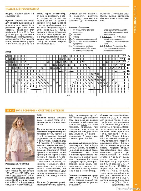 Вязаные модели в журнале «Модное вязание №1 2023»