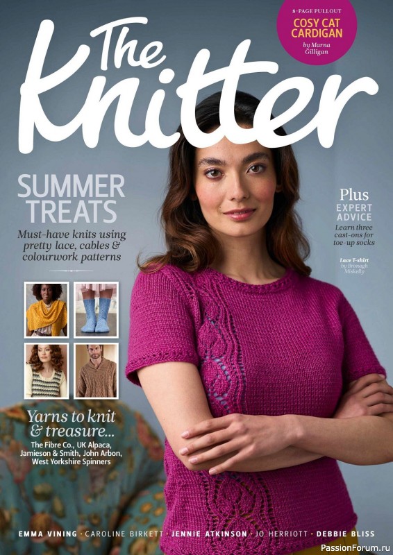 Вязаные проекты спицами в журнале «The Knitter Issue 190 2023»