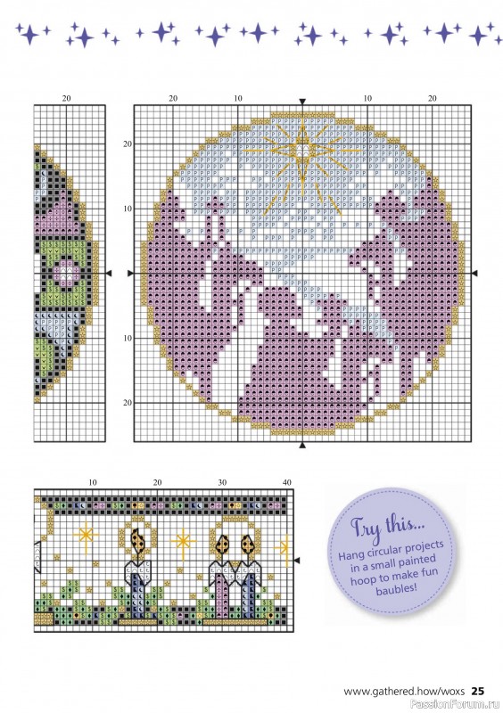 Коллекция вышивки в журнале «The World of Cross Stitching №350 2024»