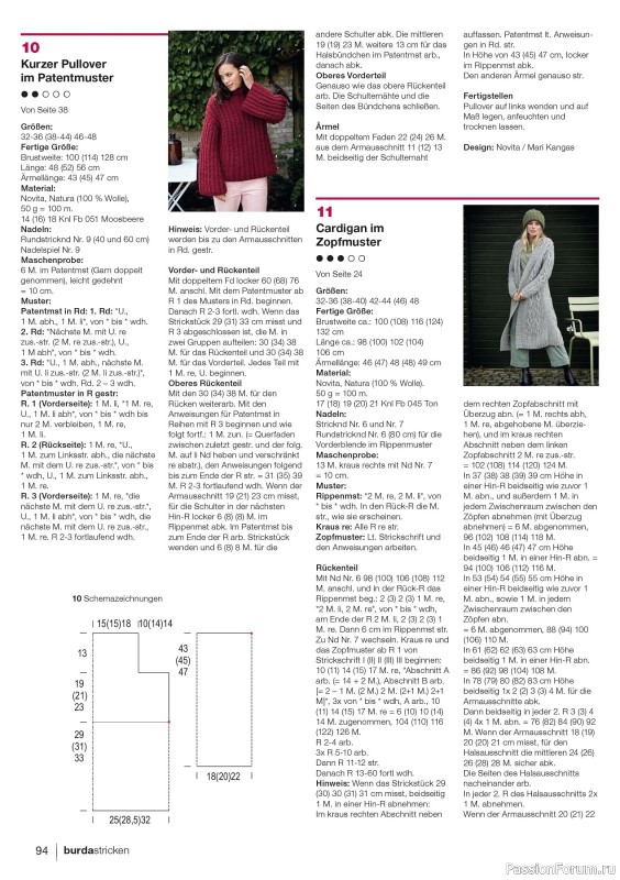 Вязаные модели в журнале «Burda Stricken №1 2020»