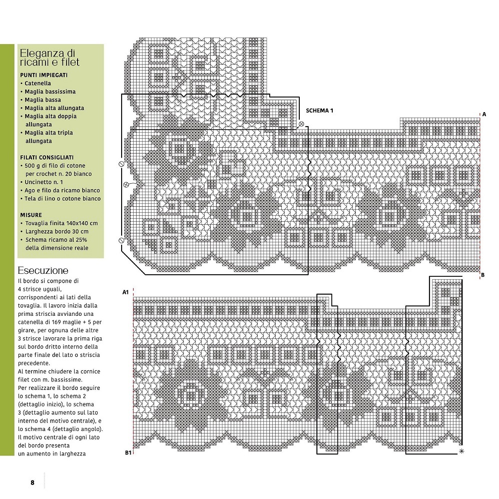 Занавески, бордюры, салфетки, сумки, пледы крючком в журнале "Motivi all Uncinetto Manuale" №3 2021