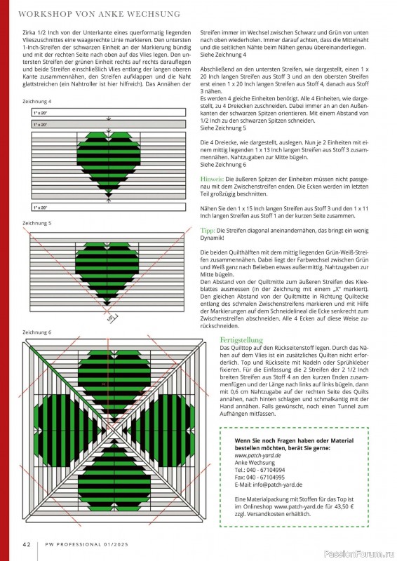 Коллекция проектов для рукодельниц в журнале «Patchwork Professional №1 2025»