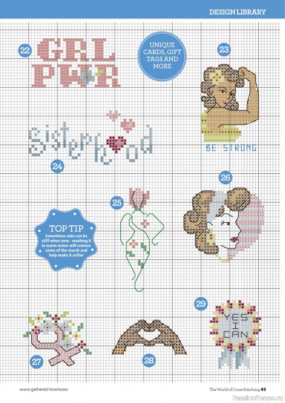 Коллекция вышивки в журнале «The World of Cross Stitching - March 2025»