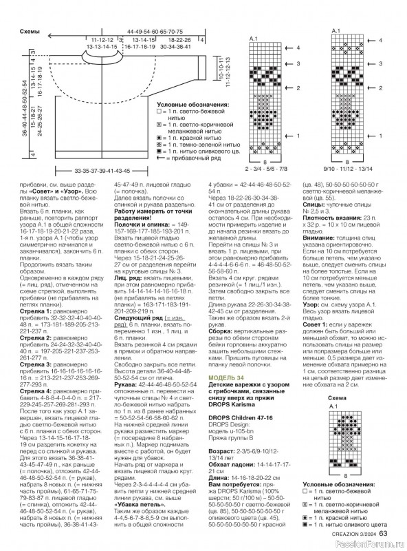 Вязаные модели в журнале «Creazion №3 2024»