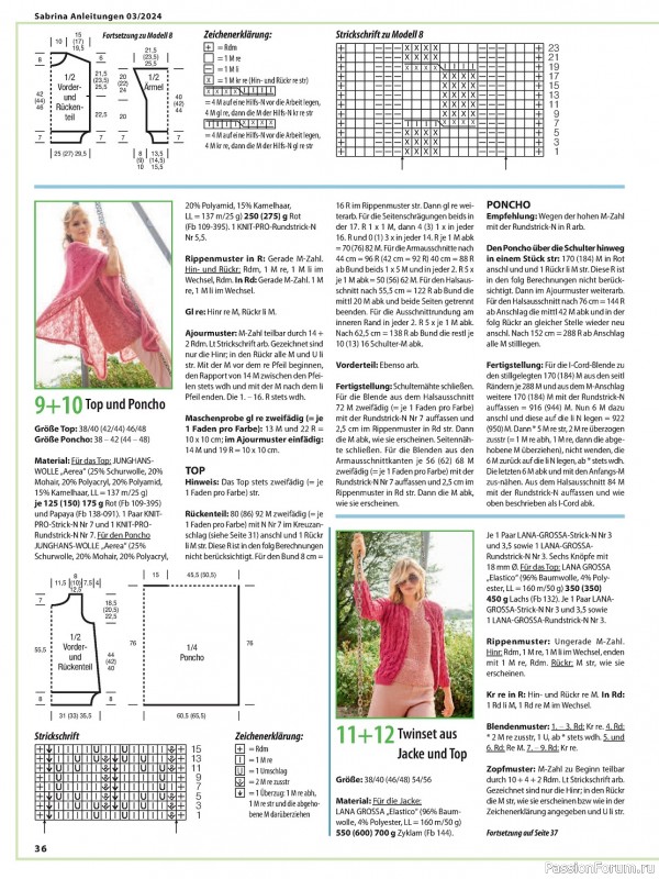 Вязаные модели в журнале «Sabrina German №3 2024»