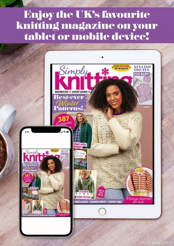 Вязаные проекты крючком в журнале «Simply Knitting №246 2023»