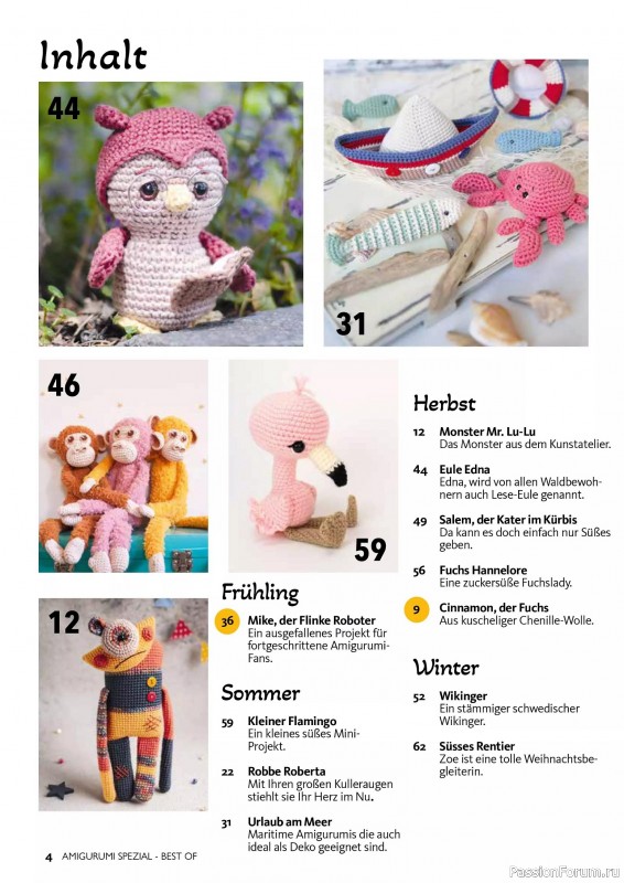 Вязаные проекты в журнале «Best of Amigurumi Spezial №1 2025»
