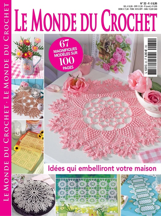 Вязаные проекты крючком в журнале «Le Monde du Crochet №32 2023»