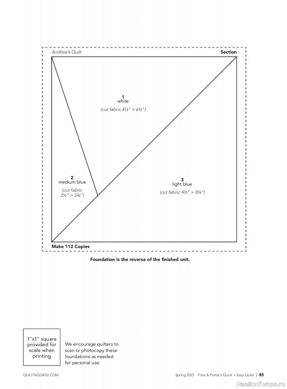 Коллекция проектов для рукодельниц в журнале «Quick+Easy Quilts - Spring 2025»