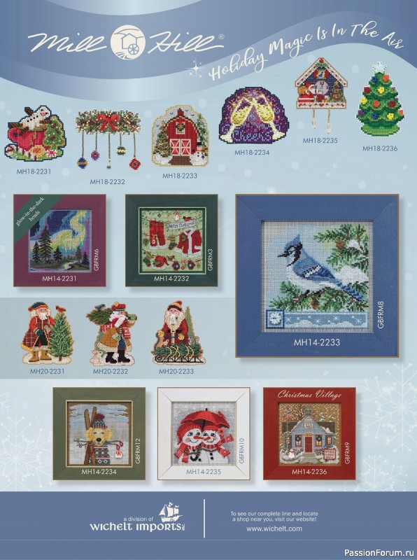 Коллекция вышивки в журнале «Just CrossStitch - Christmas Ornaments 2022»