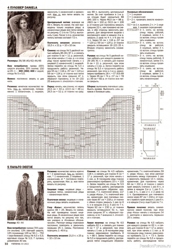 Вязаные модели в журнале «Verena №3 2022»