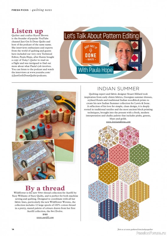 Коллекция проектов для рукодельниц в журнале «Todays Quilter №127 2025»