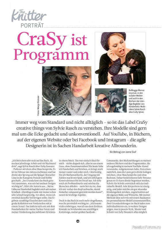 Вязаные проекты спицами в журнале «The Knitter Germany №65 2023»