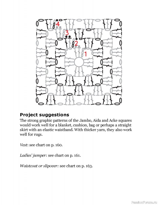 Вязаные проекты в книге «Crochet Squares»