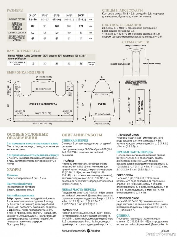 Вязаные модели в журнале «Knitting. Вязание №2 2023»