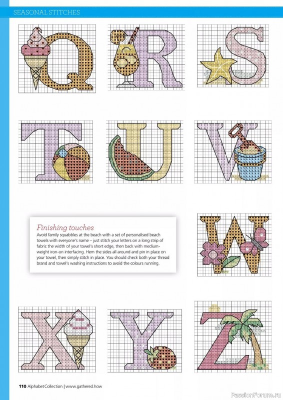 Коллекция вышивки в журнале «Cross Stitching Alphabet Collection 2022»