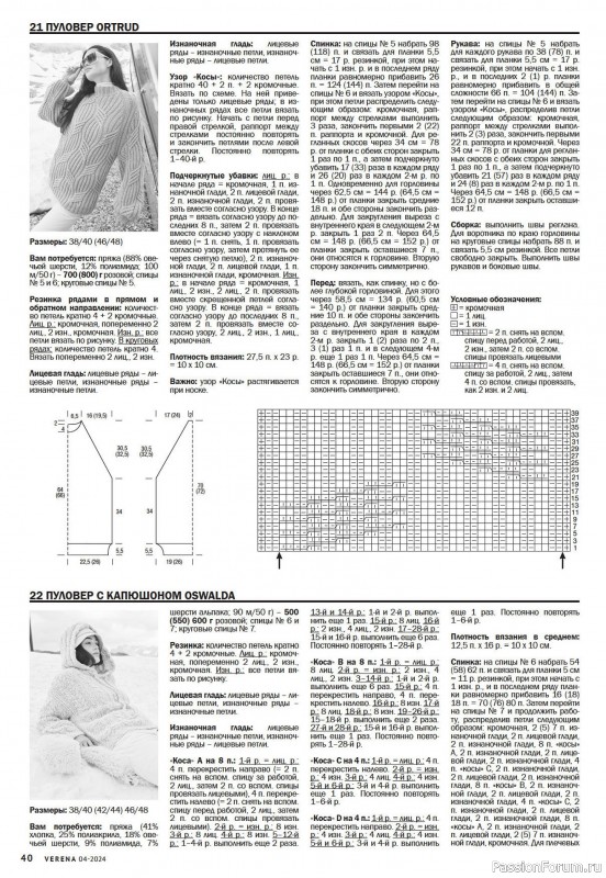 Вязаные модели в журнале «Verena №4 2024»