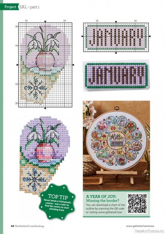 Коллекция вышивки в журнале «The World of Cross Stitching №353 2024»