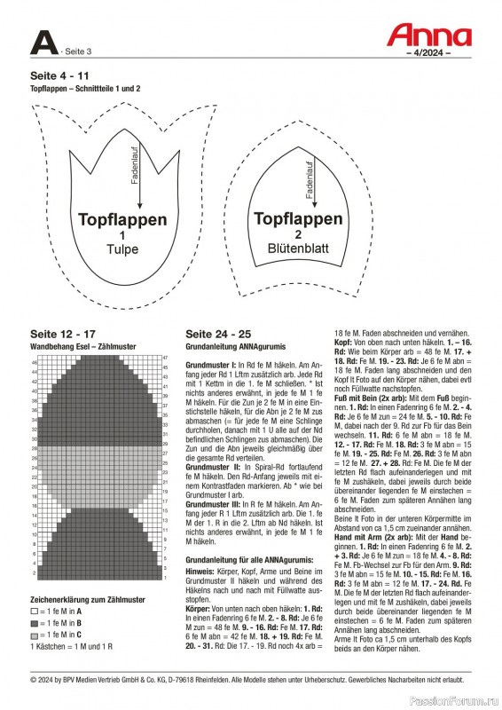 Коллекция проектов для рукодельниц в журнале «Anna №4 2024 Germany»