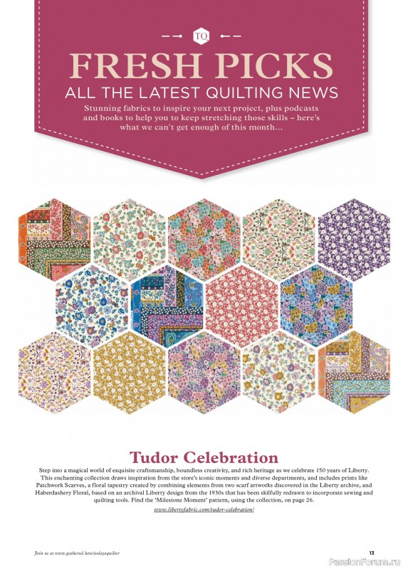 Коллекция проектов для рукодельниц в журнале «Todays Quilter №127 2025»