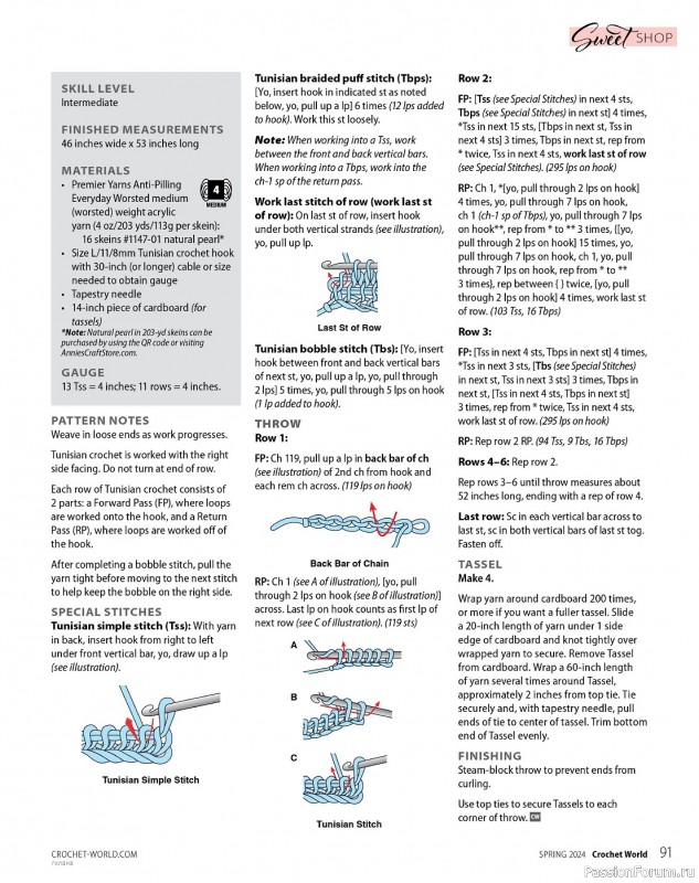 Вязаные проекты крючком в журнале «Crochet World - Spring 2024»