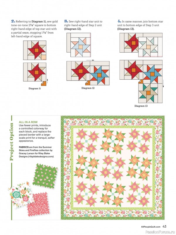 Коллекция проектов для рукодельниц в журнале «American Patchwork & Quilting №195 2025»
