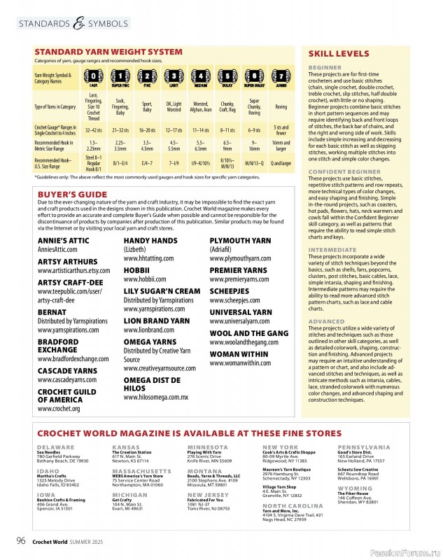 Вязаные проекты крючком в журнале «Crochet World - Summer 2025»