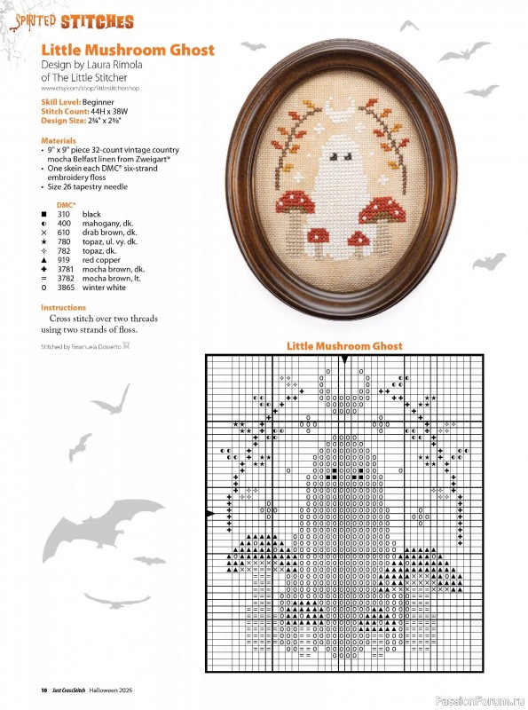 Коллекция вышивки в журнале «Just CrossStitch - Halloween 2025»